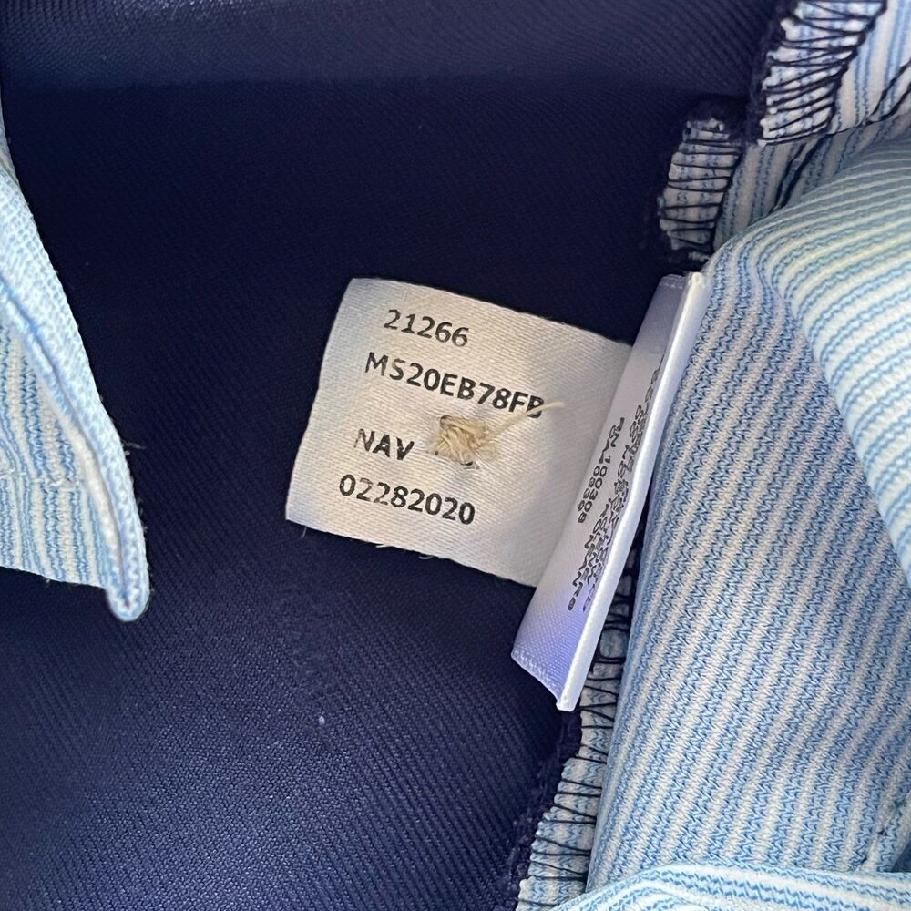 2X Peter Millar Durham High Drape Performance Pants Navy Blue Stretch Mens 33x30 - Picture 8 of 8